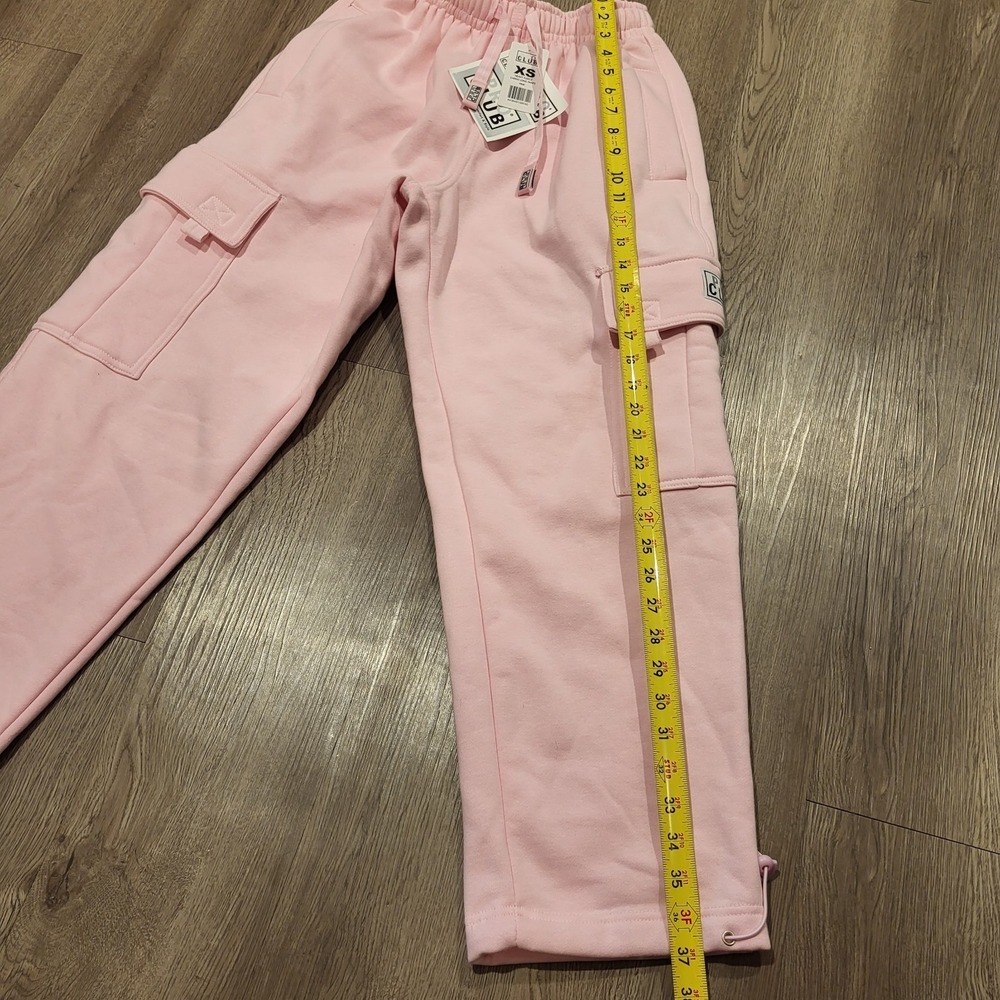 Pro Club Women's Heavy Fleece Cargo Long Pants Pink Size Extra Small- Brand-new! - Picture 9 of 10
